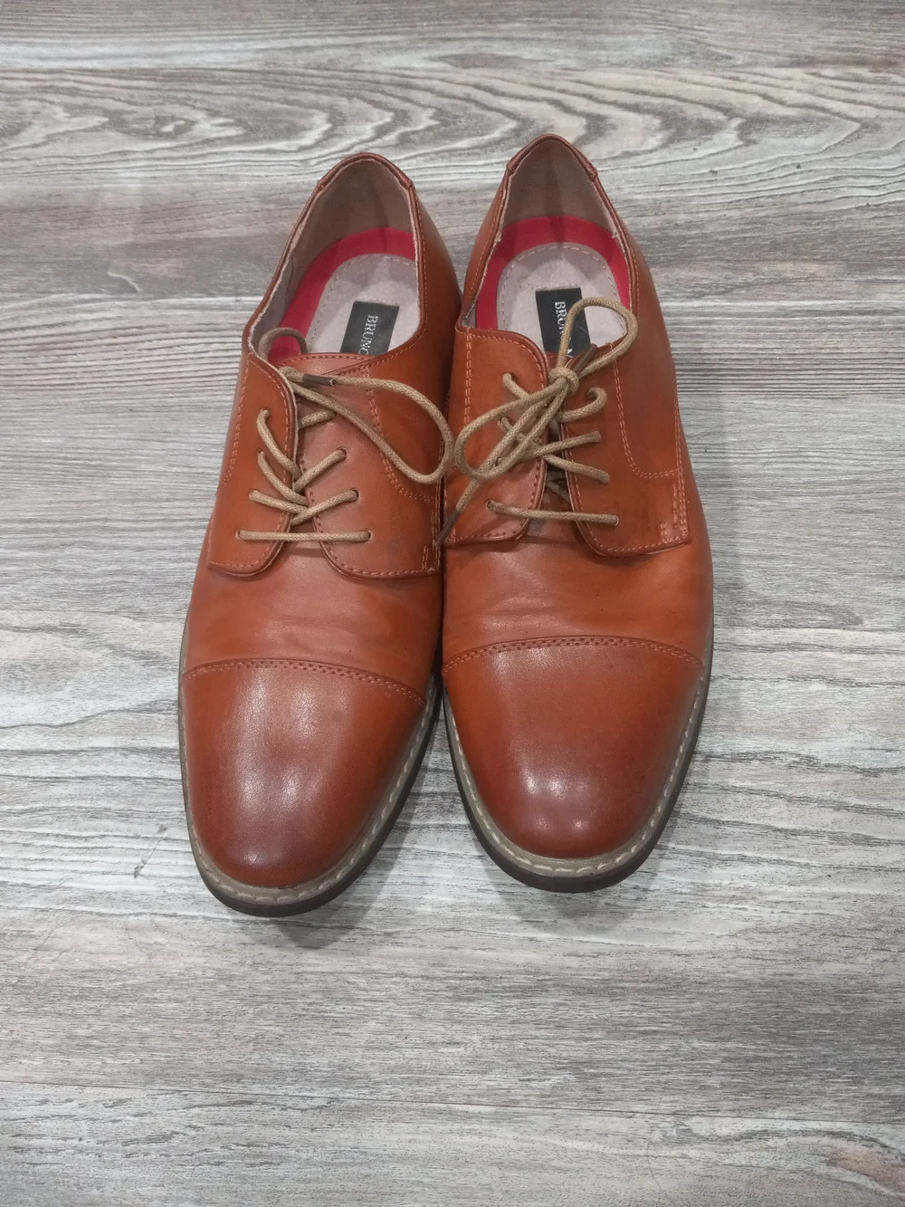 Bruno Marc Men's Prince Classic Oxford Wingtip Dress Brown